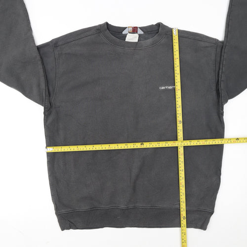 Carhartt Men's Grey Cotton Crew Neck Pullover Sweatshirt L