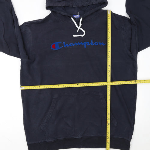 Champion Men’s Blue 2XL Pullover Hoodie Fleece Logo Sweatshirt