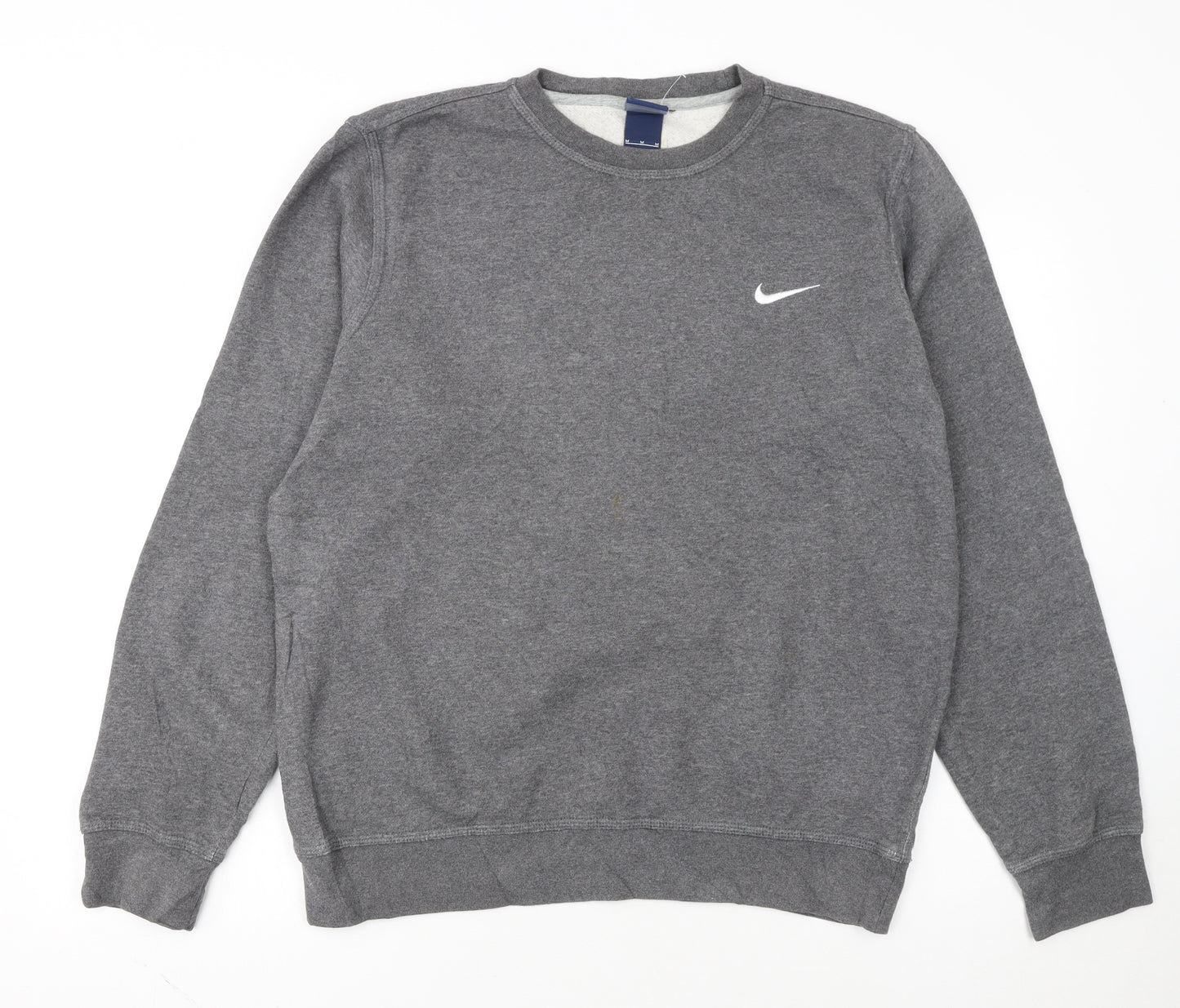 Nike Men's Grey Crew Neck Fleece Sweatshirt M Regular Fit