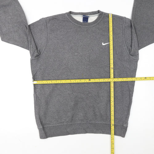 Nike Men's Grey Crew Neck Fleece Sweatshirt M Regular Fit