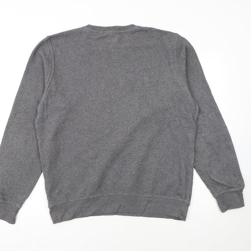 Nike Men's Grey Crew Neck Fleece Sweatshirt M Regular Fit