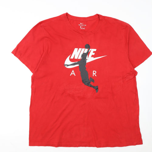 Nike Men's Red XL Air Graphic T-Shirt Short Sleeve Sports Tee