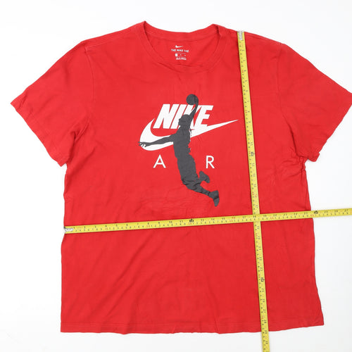 Nike Men's Red XL Air Graphic T-Shirt Short Sleeve Sports Tee