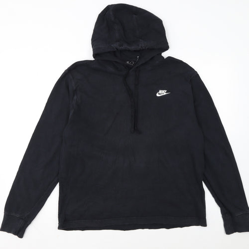 Nike Women’s Black Pullover Hoodie Medium 100% Cotton Logo Detail