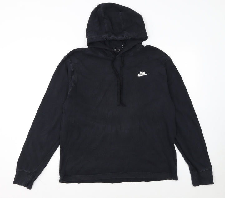 Nike Women’s Black Pullover Hoodie Medium 100% Cotton Logo Detail