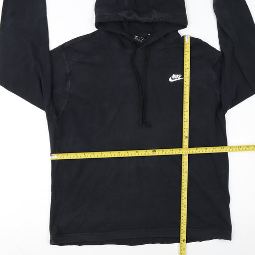 Nike Women’s Black Pullover Hoodie Medium 100% Cotton Logo Detail