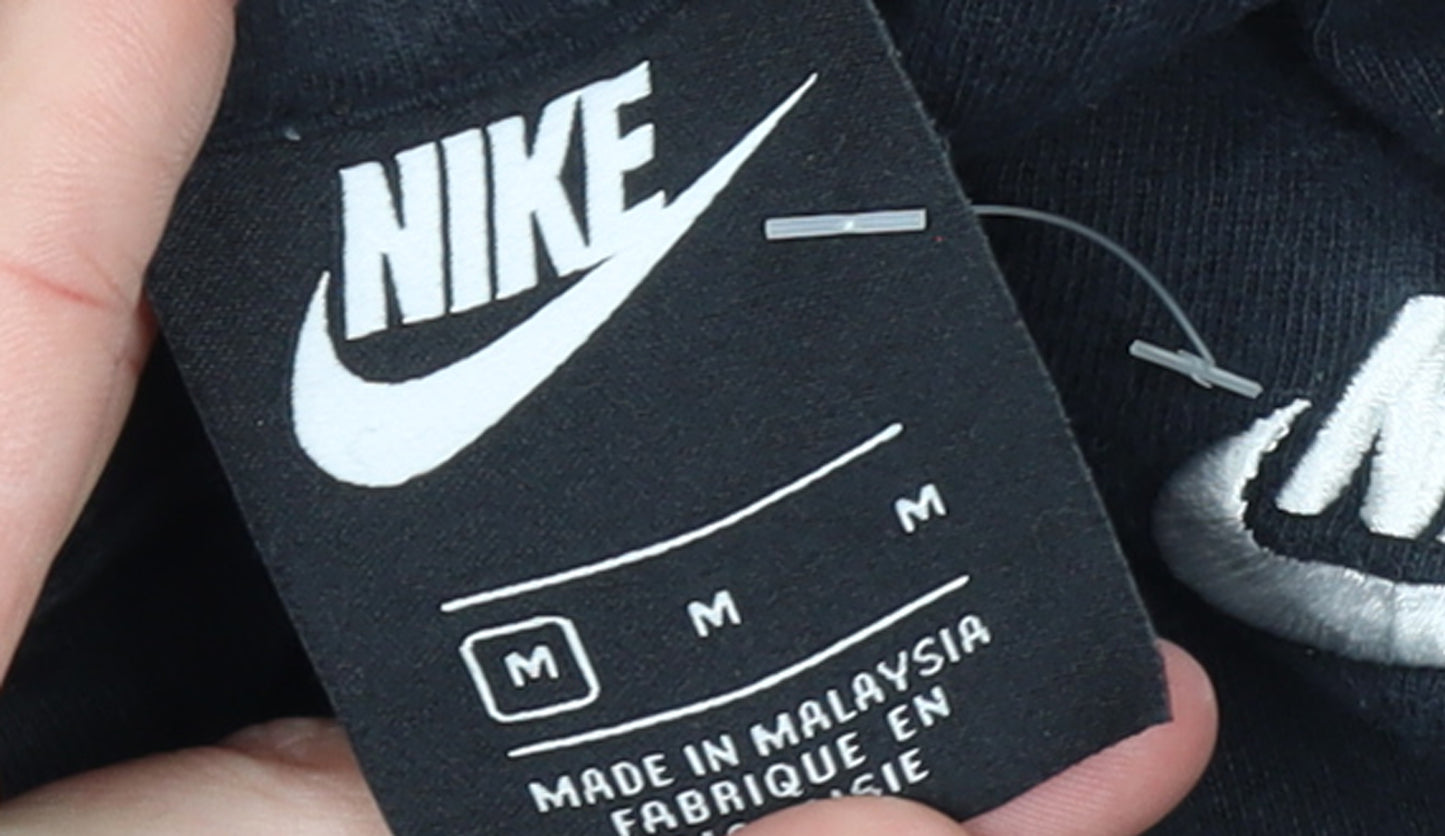 Nike Women’s Black Pullover Hoodie Medium 100% Cotton Logo Detail