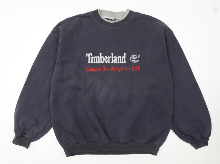Timberland Men’s Navy Blue XL Pullover Sweatshirt Embroidered USA
