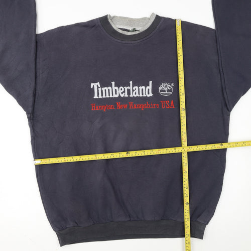Timberland Men’s Navy Blue XL Pullover Sweatshirt Embroidered USA