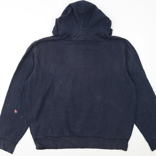 Timberland Men's Blue Pullover Hoodie 2XL Cotton Blend Outdoor Style