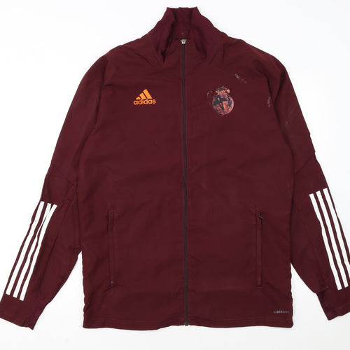 Adidas Men's Brown Aeroready Football Track Jacket Size M