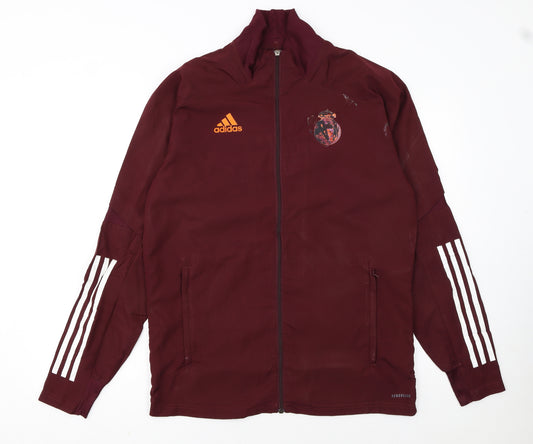 Adidas Men's Brown Aeroready Football Track Jacket Size M