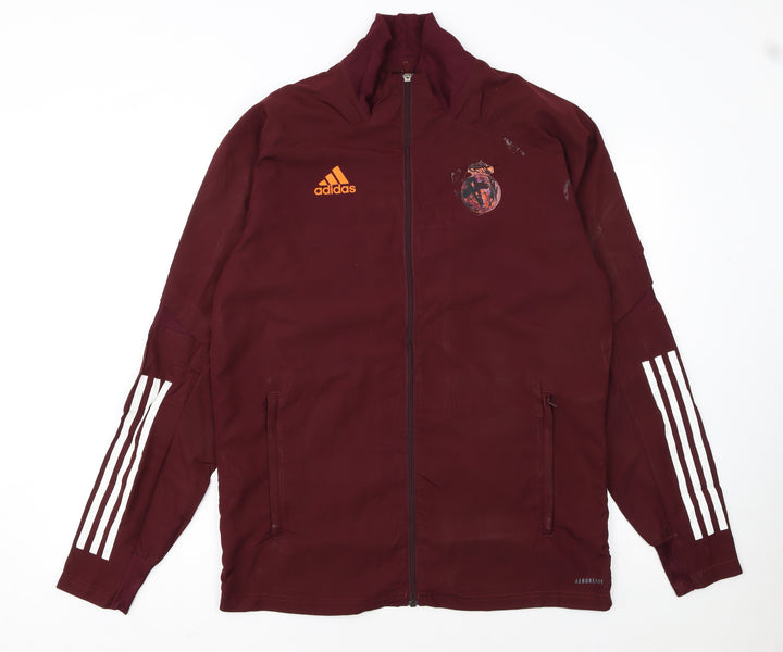 Adidas Men's Brown Aeroready Football Track Jacket Size M
