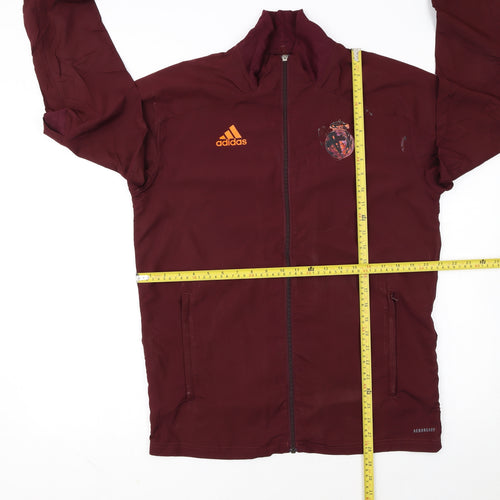Adidas Men's Brown Aeroready Football Track Jacket Size M