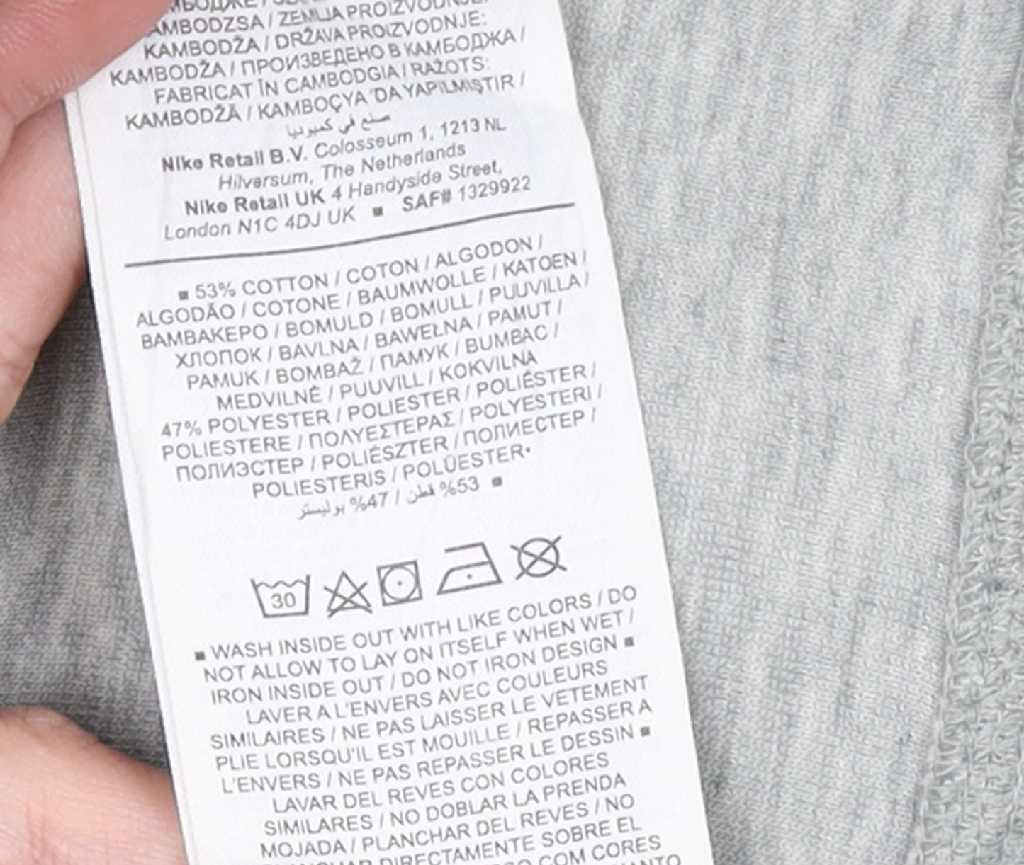 Nike Men's Grey 2XL Pullover Crew Neck Sweatshirt