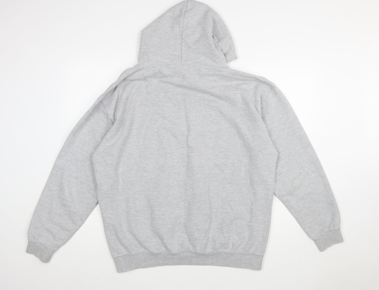 AWDis Mens Grey XL Pullover Hoodie Funny Biker Graphic
