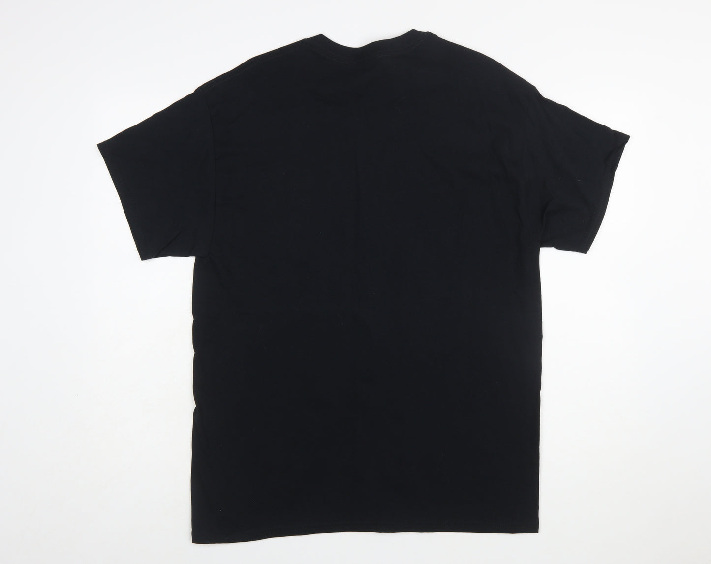 Gildan Men's Black Manchester Football Heavy Cotton T-Shirt Size L