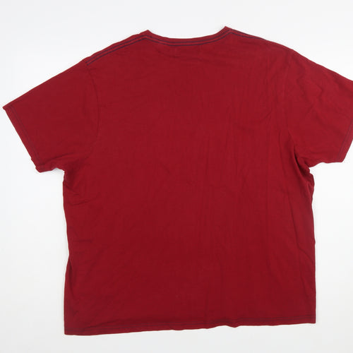 Maine New England Men's Red Graphic Print Cotton T-Shirt L
