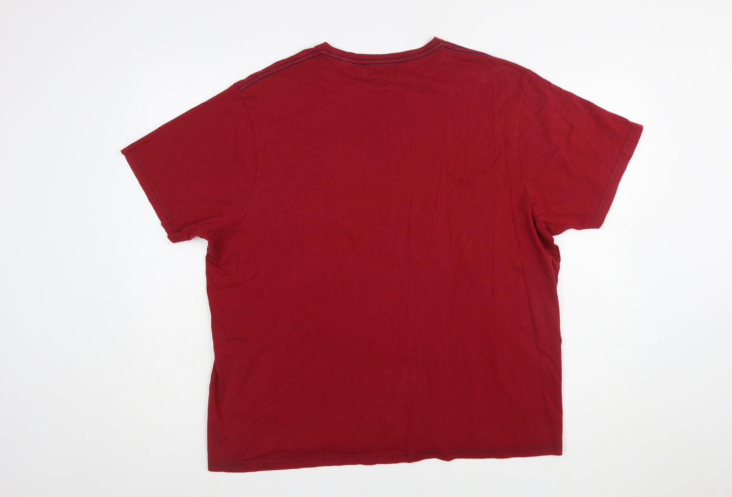 Maine New England Men's Red Graphic Print Cotton T-Shirt L
