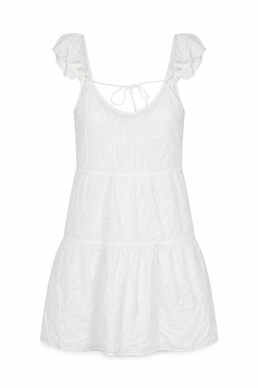 Front view of New Look Women’s White Cover Up Dress S Holiday Beach Lightweight