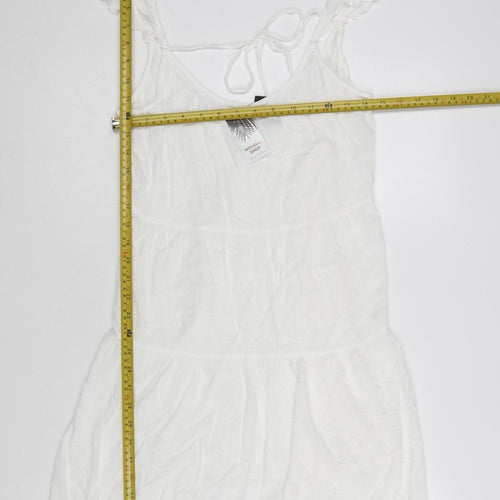 New Look Women’s White Cover Up Dress S Holiday Beach Lightweight