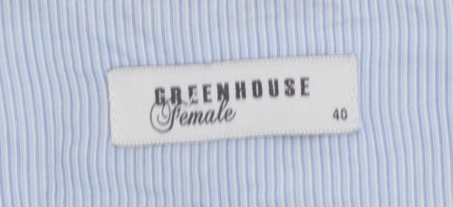 Greenhouse Female Women’s White Cotton Tunic Style Long Sleeve Blouse Size 12