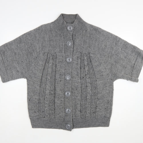 Kaliko Women's Grey Cable-Knit Button Cardigan Size 16
