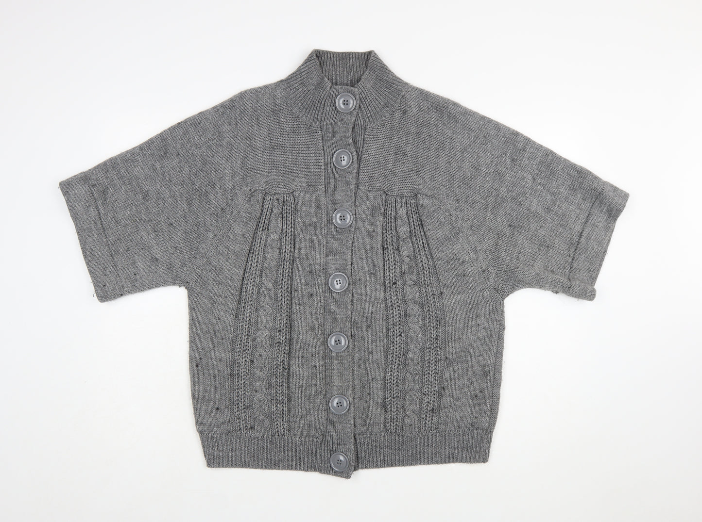 Kaliko Women's Grey Cable-Knit Button Cardigan Size 16
