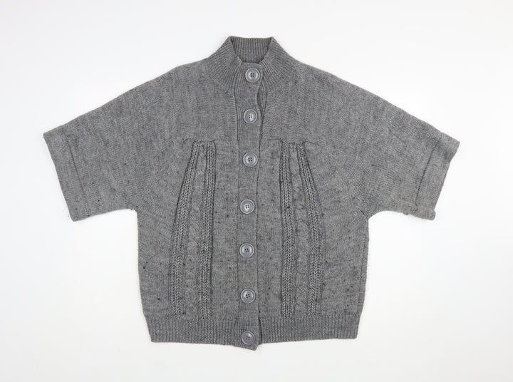 Kaliko Women's Grey Cable-Knit Button Cardigan Size 16