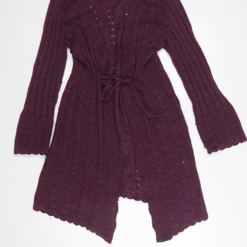 La Redoute Women Purple Knit Long Sleeve Open Cardigan Size 18/20
