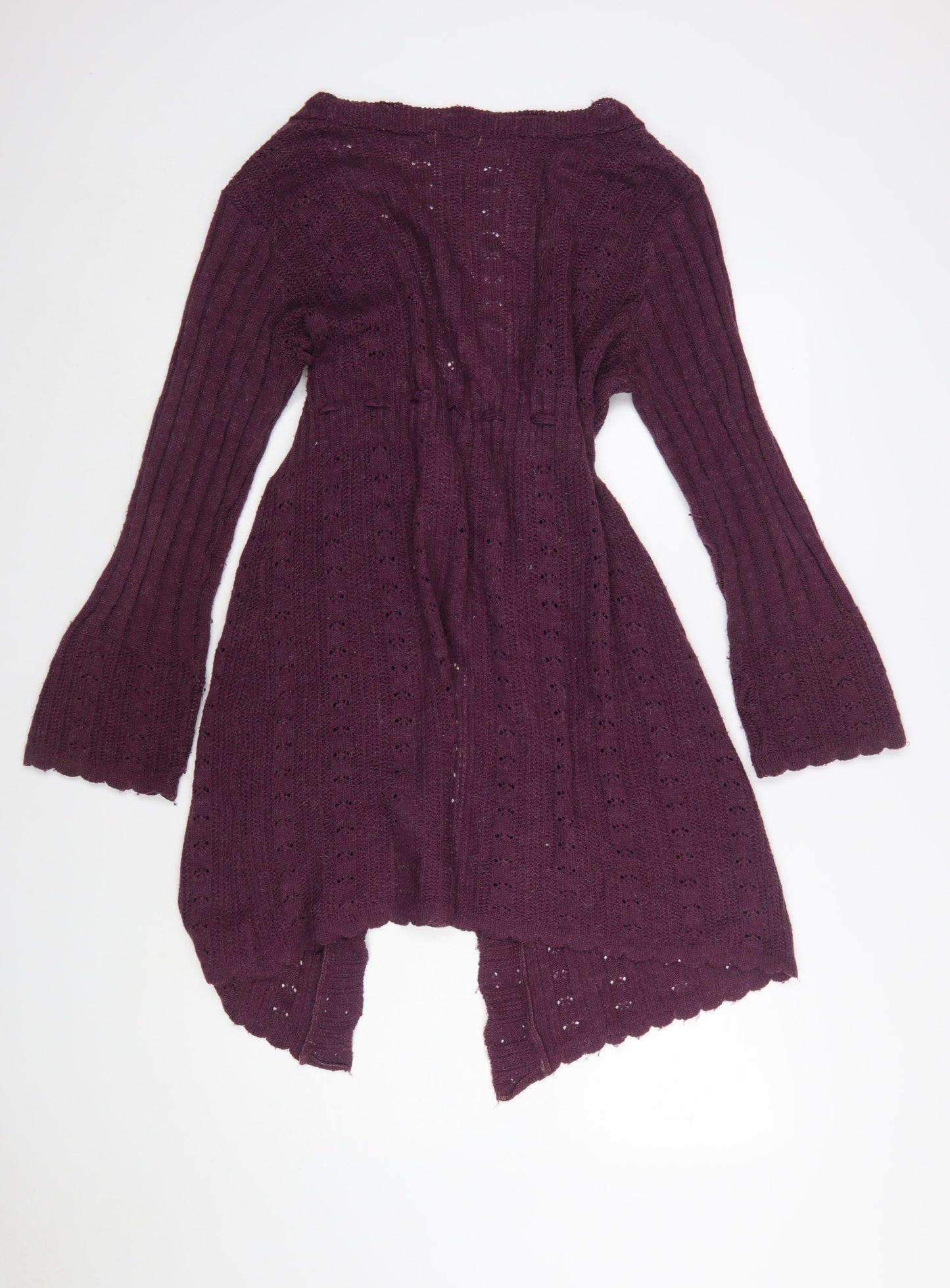 La Redoute Women Purple Knit Long Sleeve Open Cardigan Size 18/20