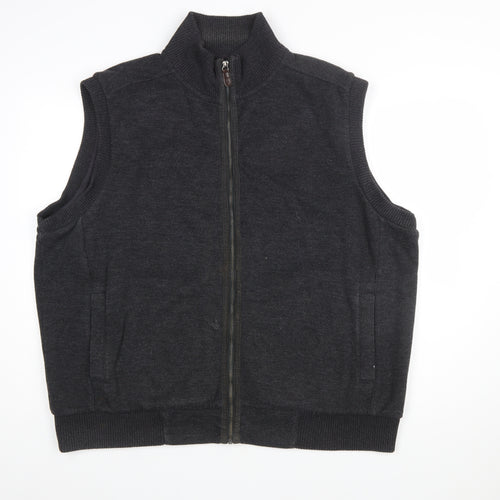 Marks and Spencer Blue Harbour Men's Grey 2XL Sleeveless Full Zip Vest