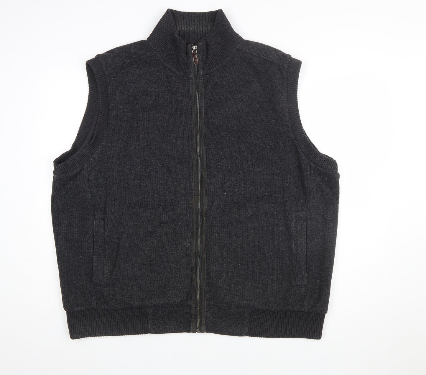 Marks and Spencer Blue Harbour Men's Grey 2XL Sleeveless Full Zip Vest