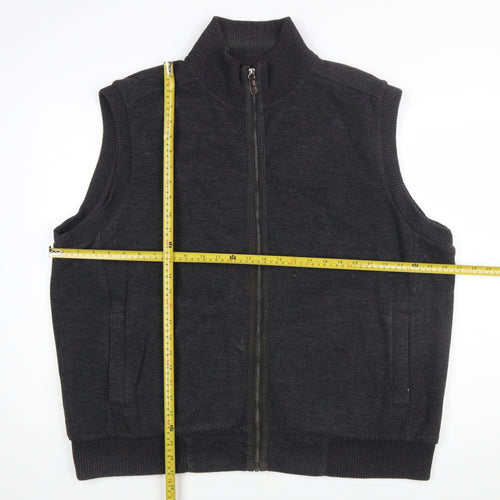 Marks and Spencer Blue Harbour Men's Grey 2XL Sleeveless Full Zip Vest