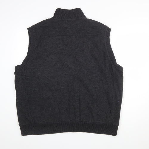 Marks and Spencer Blue Harbour Men's Grey 2XL Sleeveless Full Zip Vest