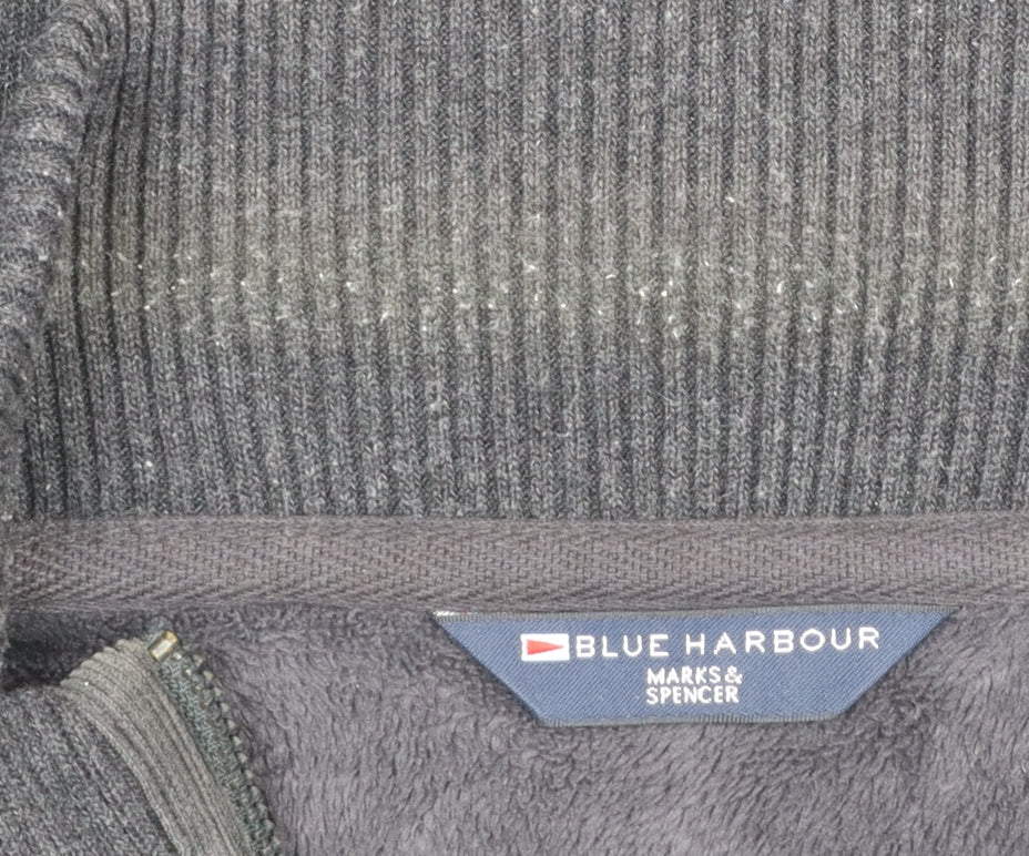 Marks and Spencer Blue Harbour Men's Grey 2XL Sleeveless Full Zip Vest