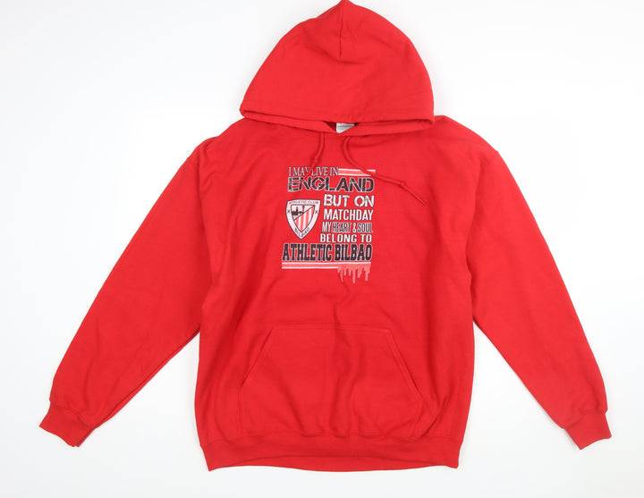 Gildan Men's Red Athletic Bilbao Pullover Hoodie L
