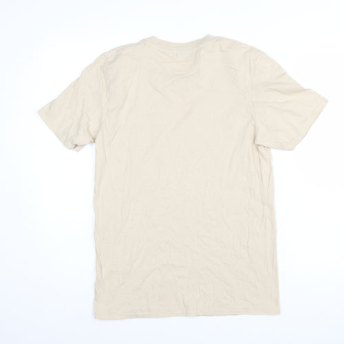 boohooMAN Men's Beige Cali Los Angeles Graphic Regular Fit T-Shirt Size S