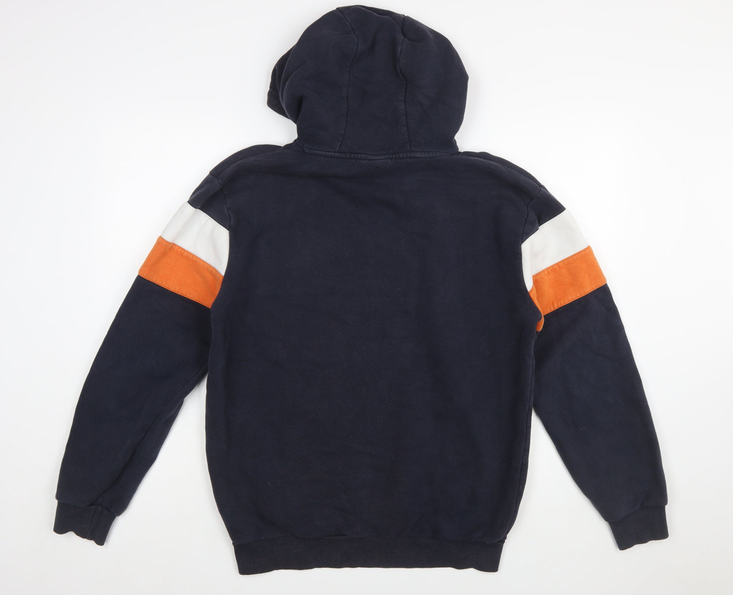 Ellesse Men's Blue Small Pullover Hoodie with Logo and Stripes