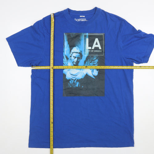 Jacamo Men's Blue LA City of Angels Cotton Graphic T-Shirt Size L