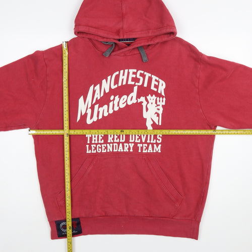Manchester United Men's Red Pullover Hoodie L Graphic Sportswear