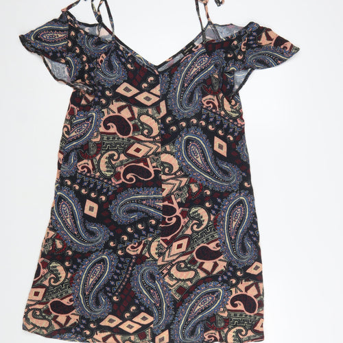 River Island Womens Multicoloured Size 8 Paisley Slip Dress
