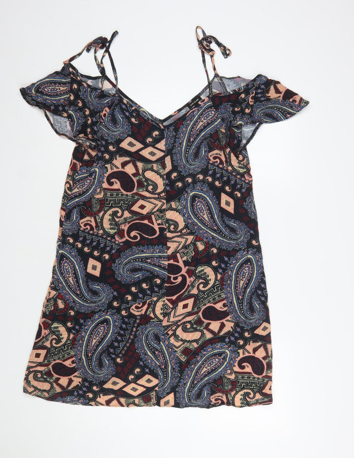 River Island Womens Multicoloured Size 8 Paisley Slip Dress
