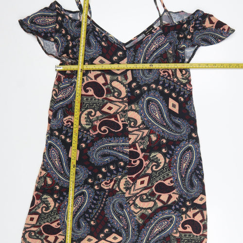 River Island Womens Multicoloured Size 8 Paisley Slip Dress