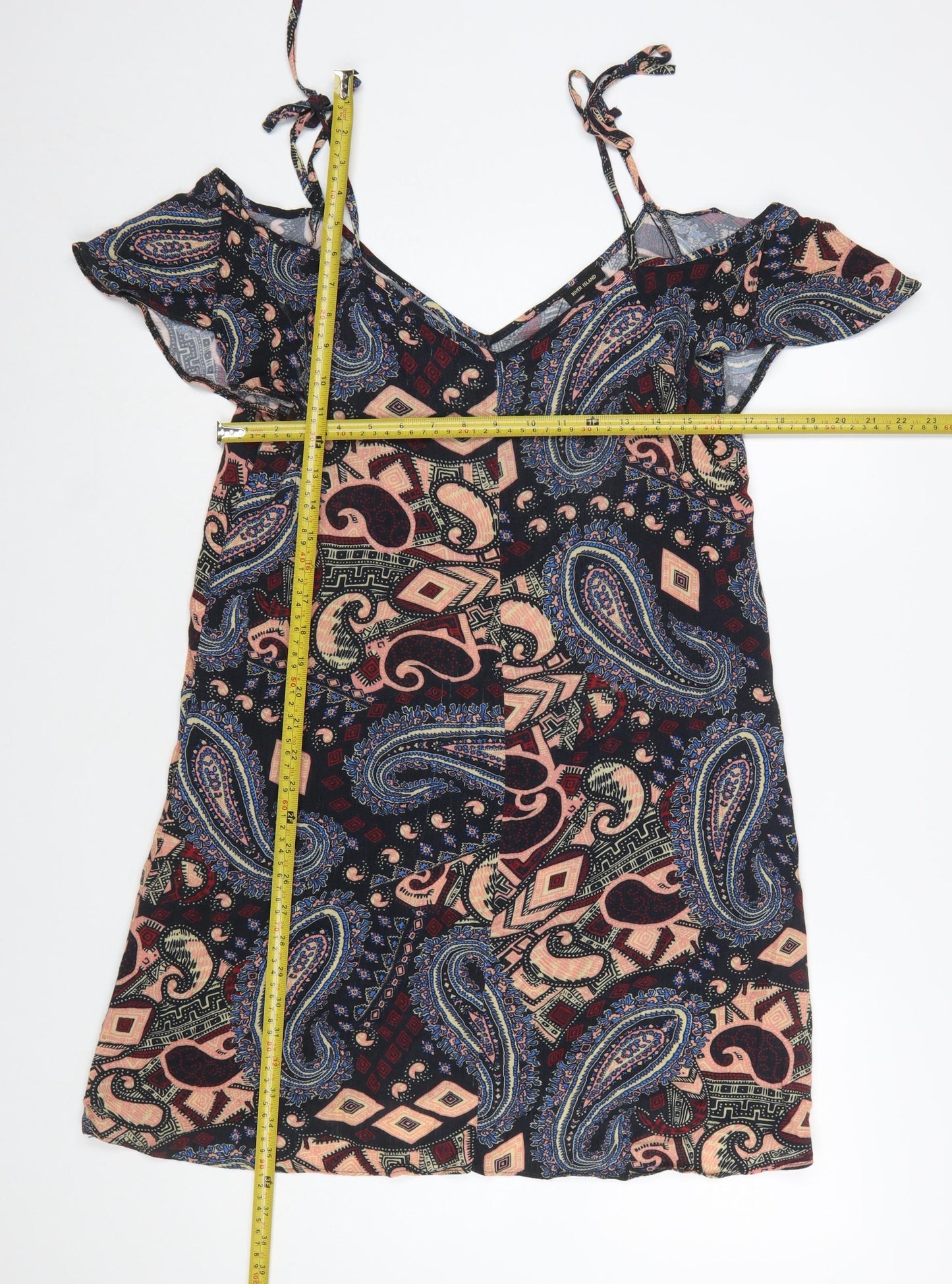 River Island Womens Multicoloured Size 8 Paisley Slip Dress