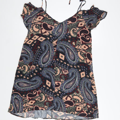 River Island Womens Multicoloured Size 8 Paisley Slip Dress