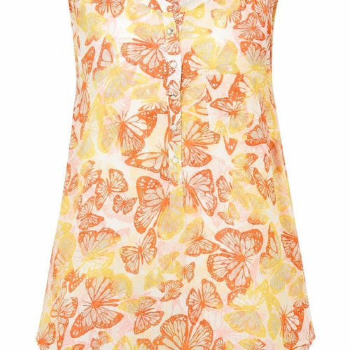 Wallis Womens Multicoloured Butterfly Sleeveless Tunic Blouse M