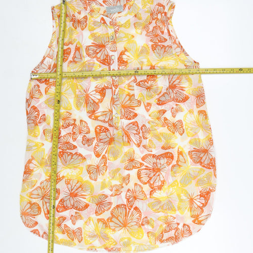 Wallis Womens Multicoloured Butterfly Sleeveless Tunic Blouse M