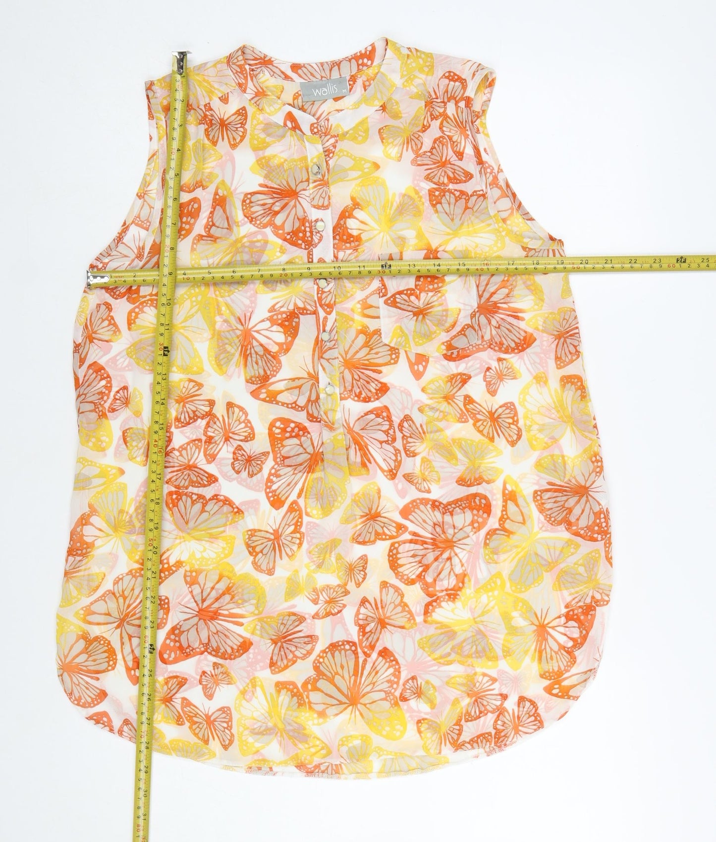 Wallis Womens Multicoloured Butterfly Sleeveless Tunic Blouse M