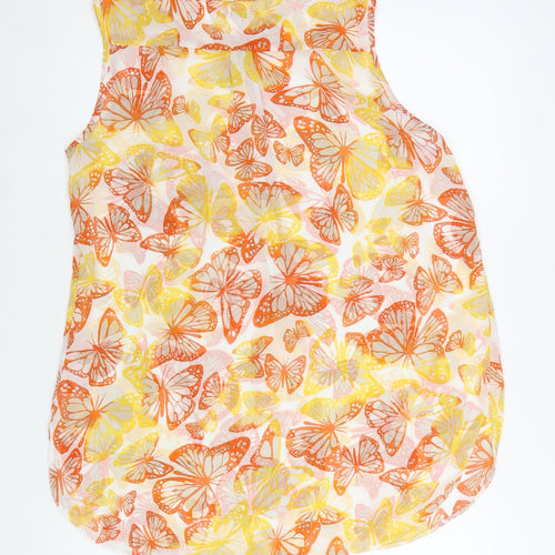 Wallis Womens Multicoloured Butterfly Sleeveless Tunic Blouse M